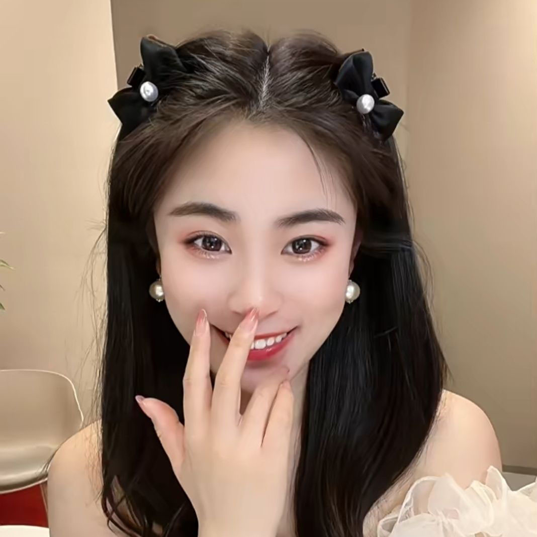 夹子发饰网红甜美精致可爱显白珠珠设计亚克力非属日发夹碎发抓夹