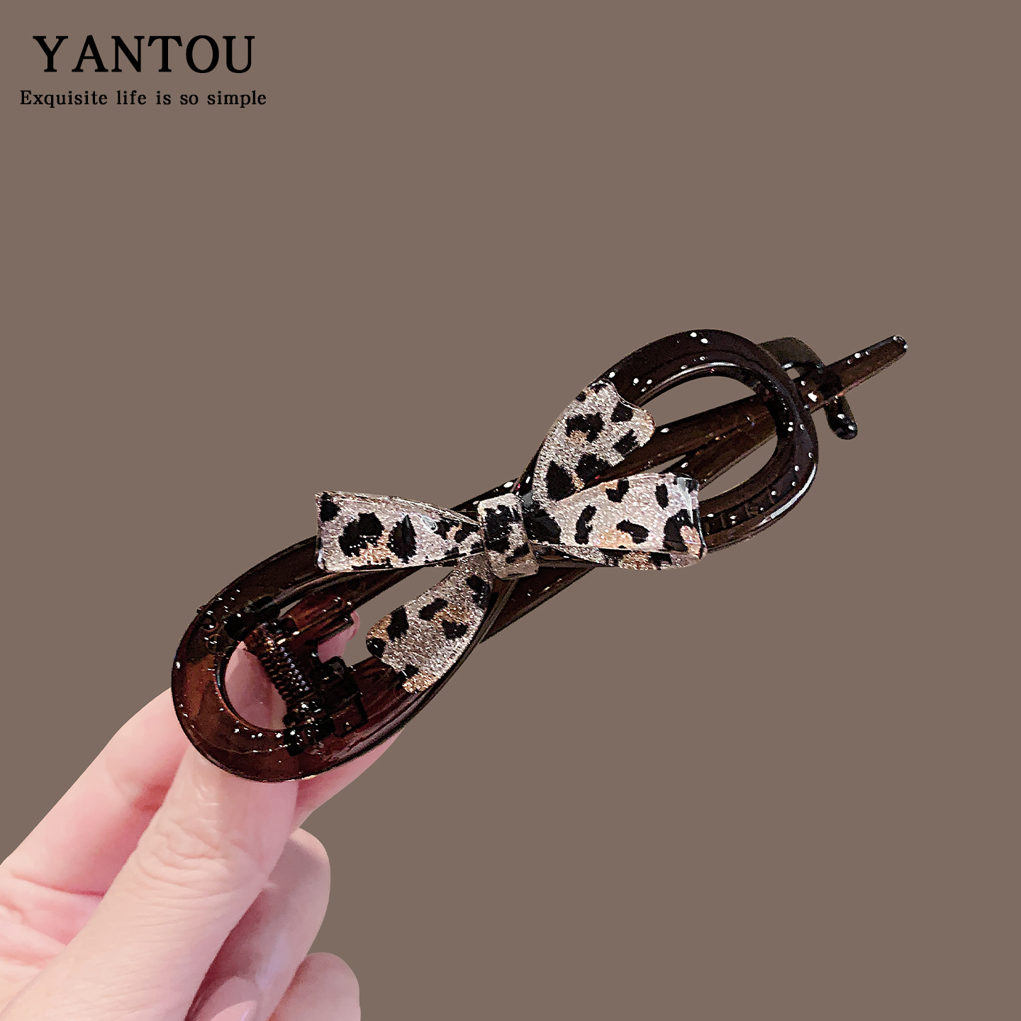 蝴蝶结扭扭夹女后脑勺2025新款高端一字夹发饰时尚百搭侧边夹