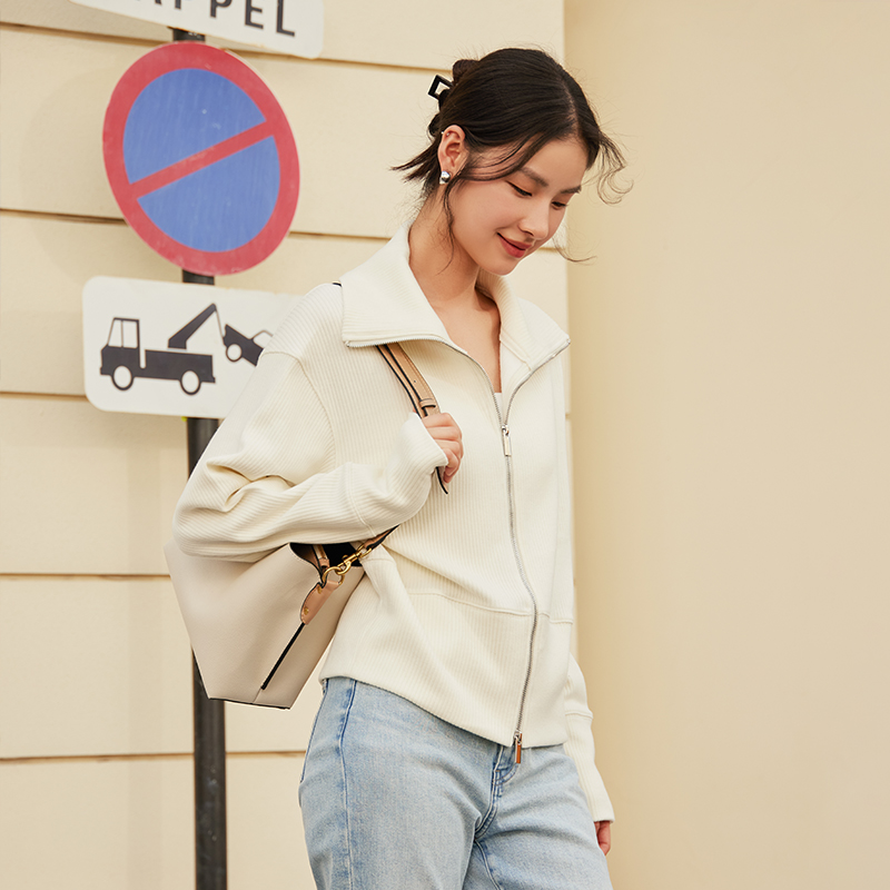 【达人专属】女款双开拉链极简外套DJM701