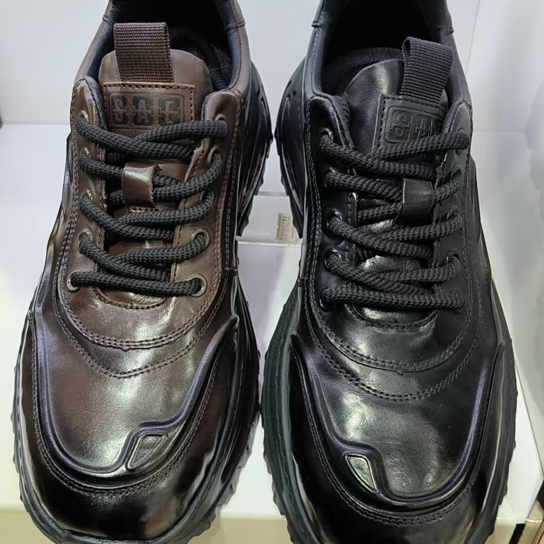 路易保罗实体鞋店新款高货时尚百搭休闲皮鞋男士真皮潮流休闲鞋