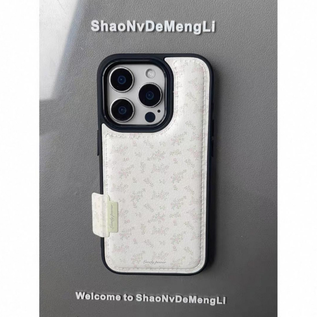 ins秋冬小清新皮质鼓包适用苹果17ProMax手机壳iPhone16新款15p