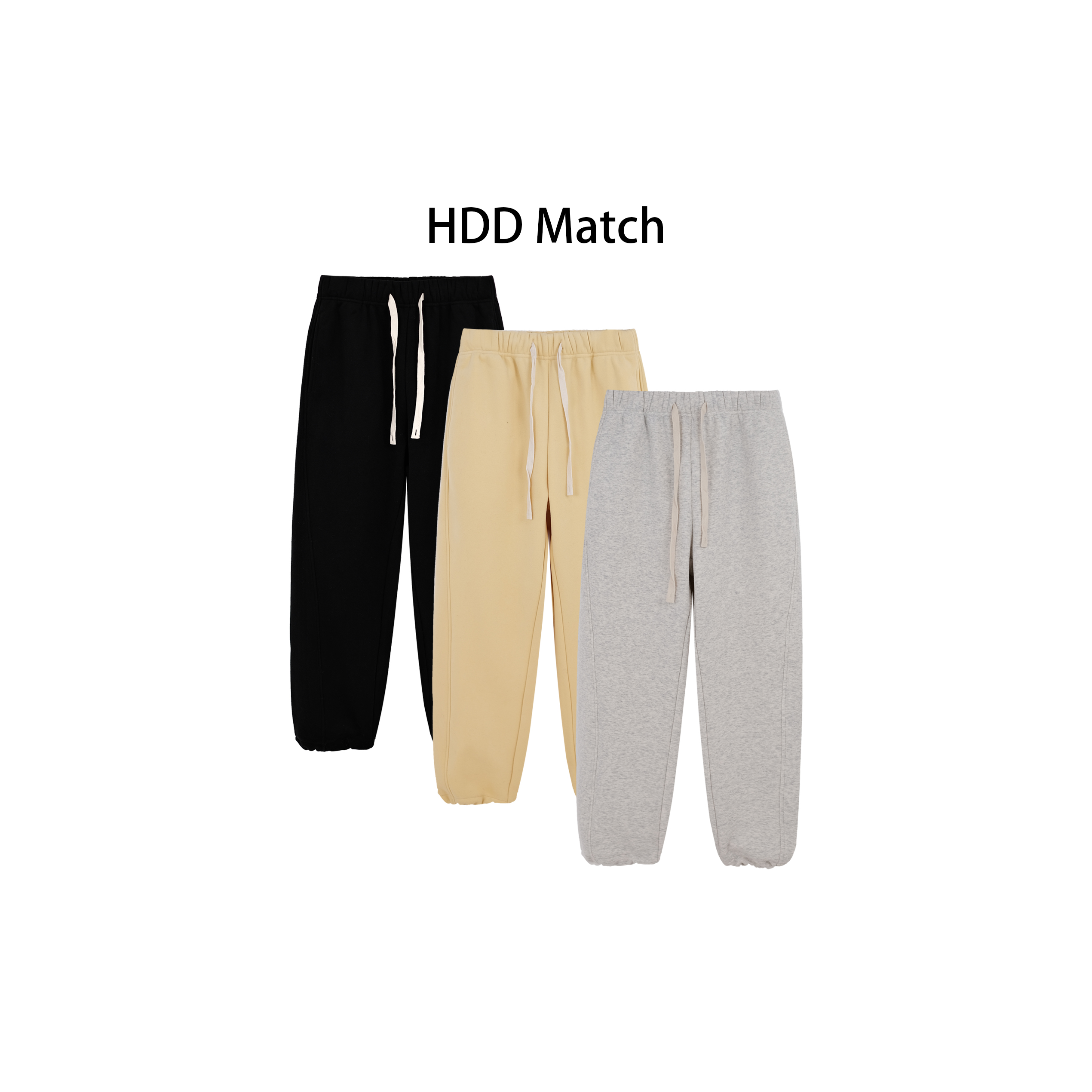 HDD- "休闲运动" 棉 秋冬女款韩版宽松系绳加绒卫裤休闲裤 Y9185