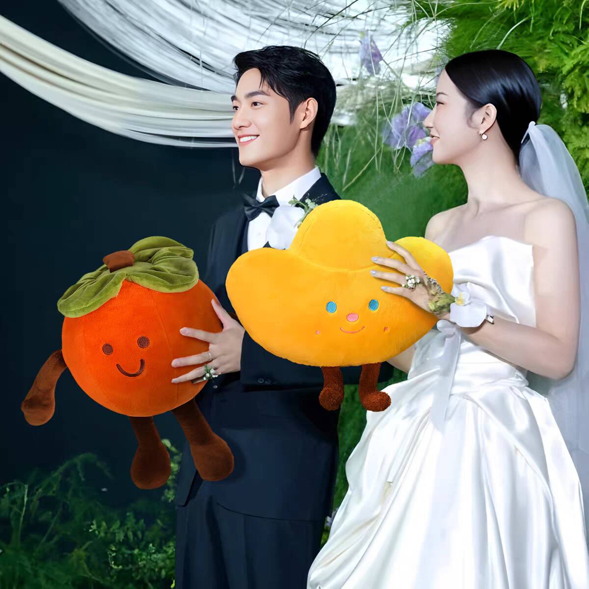 招财进宝好柿花生金元宝玩偶抱枕客厅沙发卧室装饰婚礼手抛礼物