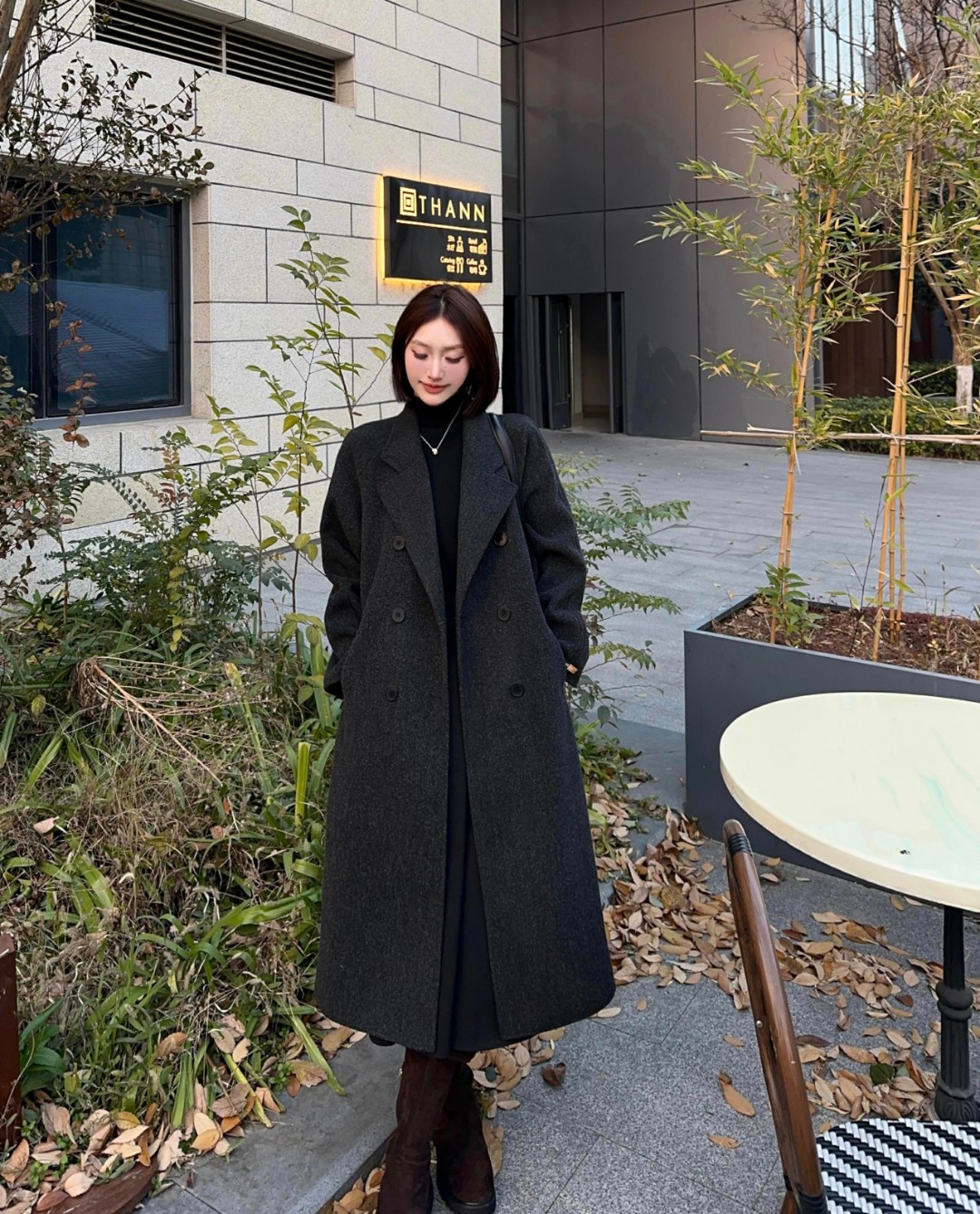 【单件大衣送护理刷】秋冬新款双面绒大衣女中长款厚款宽松毛呢外套