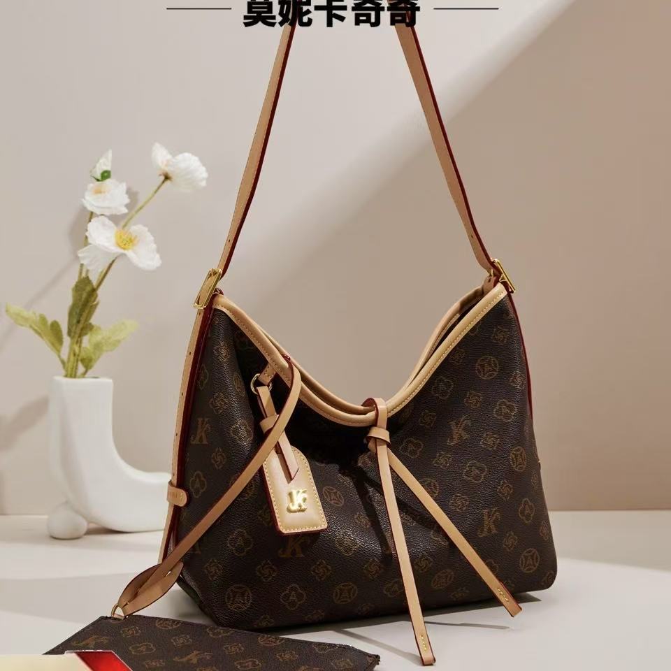 MONICA KIKI/莫妮卡奇奇轻奢单肩包女士托特包斜跨包carryall包包