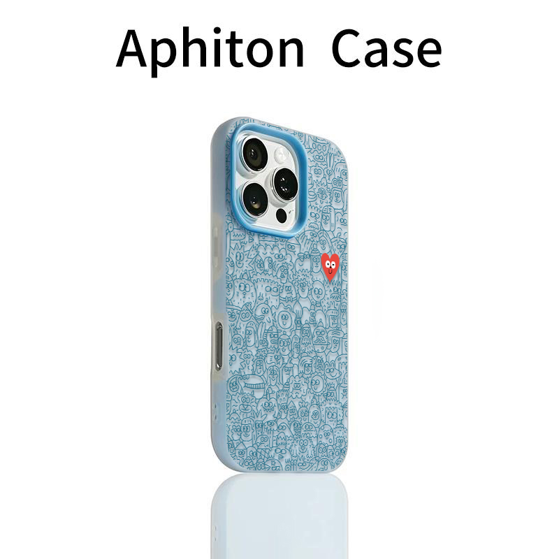 SMBLCE爱心人物合集适用苹果17pro肤感果冻二合一14/15/16手机壳