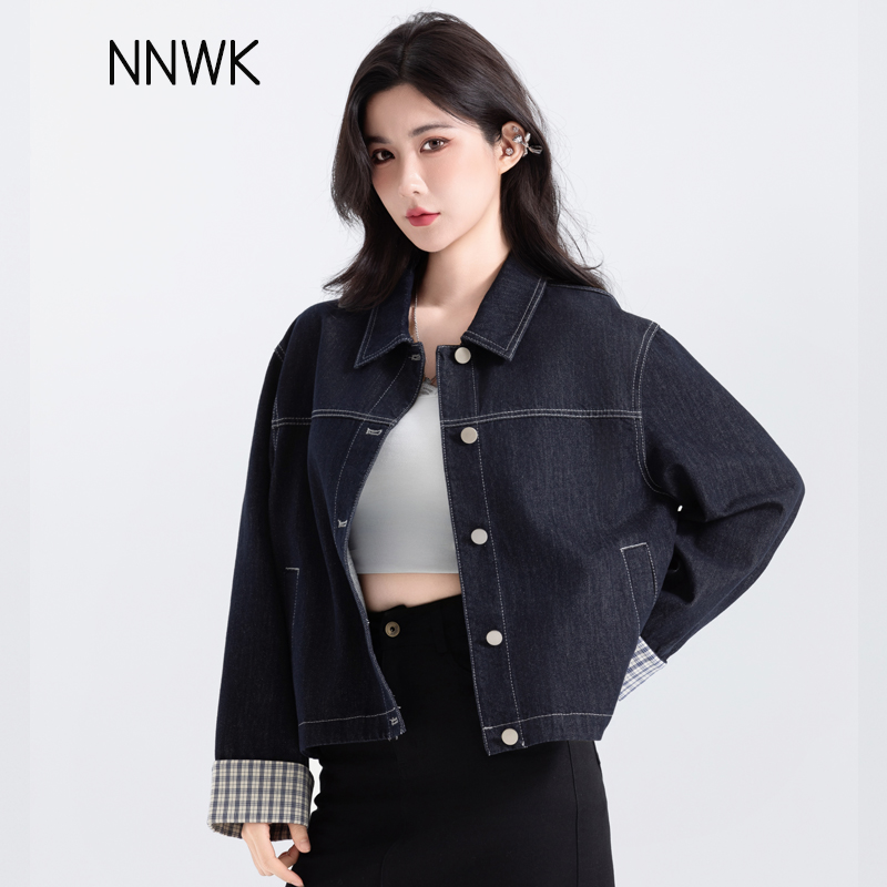 丹宁蓝复古牛仔外套女2025新款宽松休闲上衣女装春秋季长袖秋装
