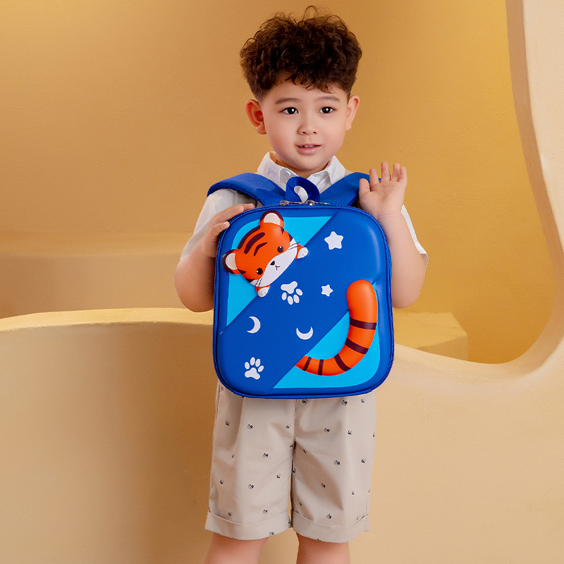 儿童书包幼儿园3-6岁小老虎可爱双肩包男宝超轻大容量背包女童包