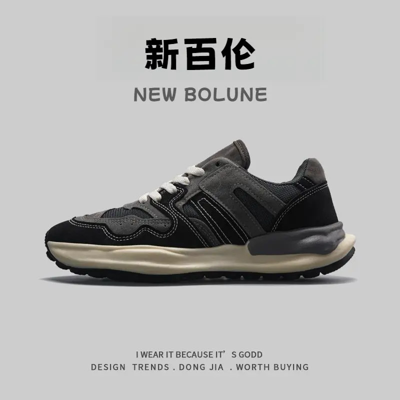 新百伦NEW BOLUNE男鞋小众原创休闲鞋日系潮流百搭夏季透气溶解鞋