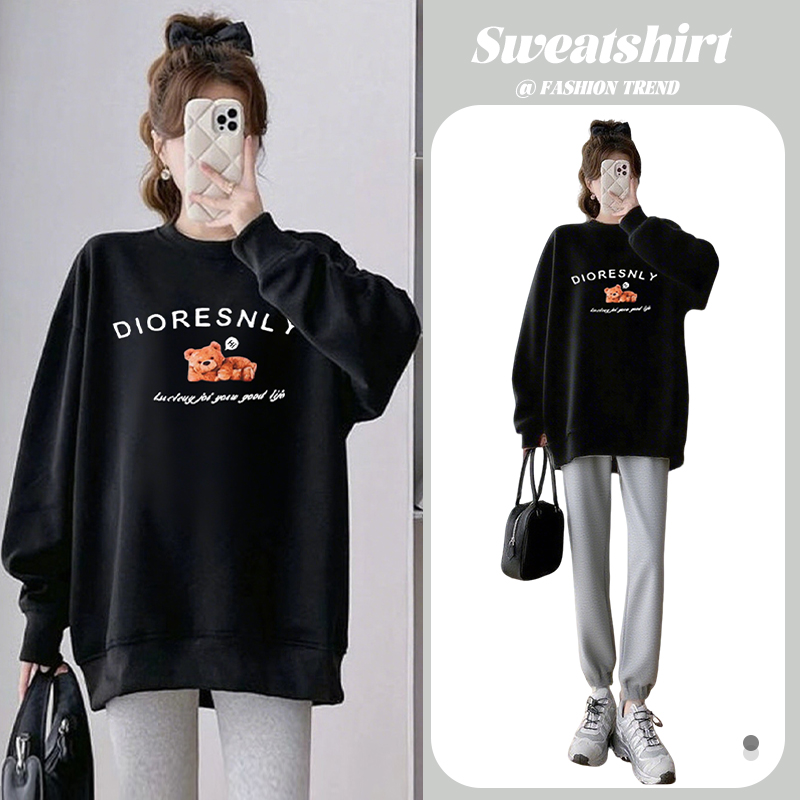 孕妇装女2025新款爆款洋气孕妇套装卫衣鲨鱼裤长袖宽松显瘦两件套