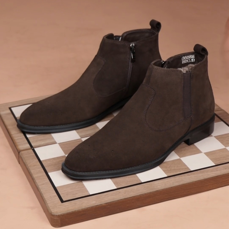 【冬季保暖羊毛内里】英伦切尔西男靴加绒保暖尖头皮靴真皮马丁靴男