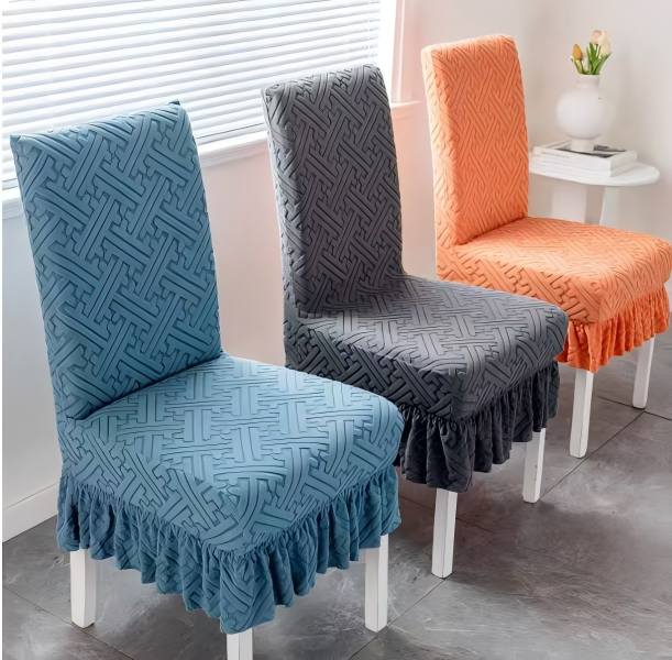 【格调短裙】弹力椅套餐桌餐椅罩套家装酒店通用款椅子套罩透气百搭