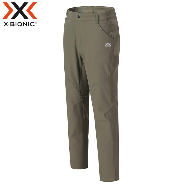 X-BIONIC男士秋冬加绒冲锋裤户外运动徒步登山保暖透气耐磨软壳裤