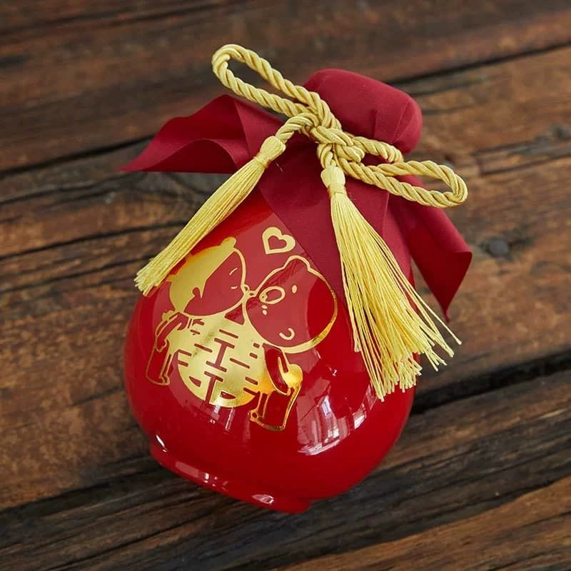 可定制红色家用酒壶空瓶酒坛婚用结婚订婚喜酒瓶一斤包装红色酒瓶