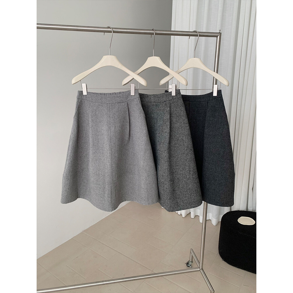 超级温柔巨藏肉松紧半身裙女秋冬新款韩系百搭三色显瘦中长裙