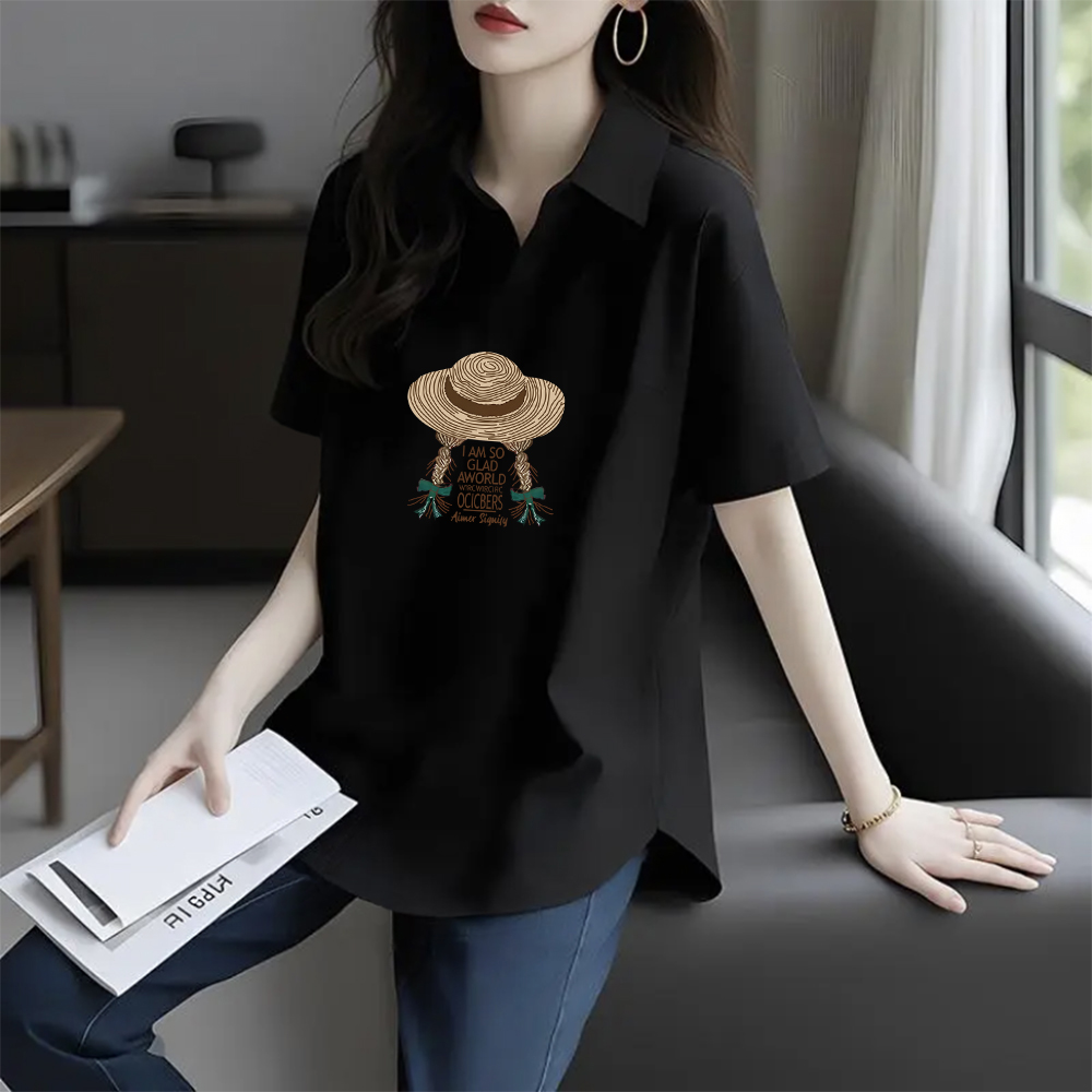 大码女装polo衫女款宽松遮肉减龄洋气短袖t恤微胖mm休闲带领上衣