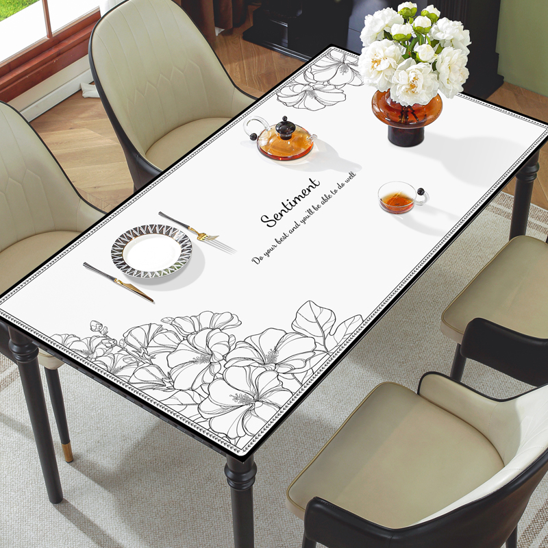 暗香皮革餐桌垫茶几垫长方形桌布茶几布桌台布防水防油防烫