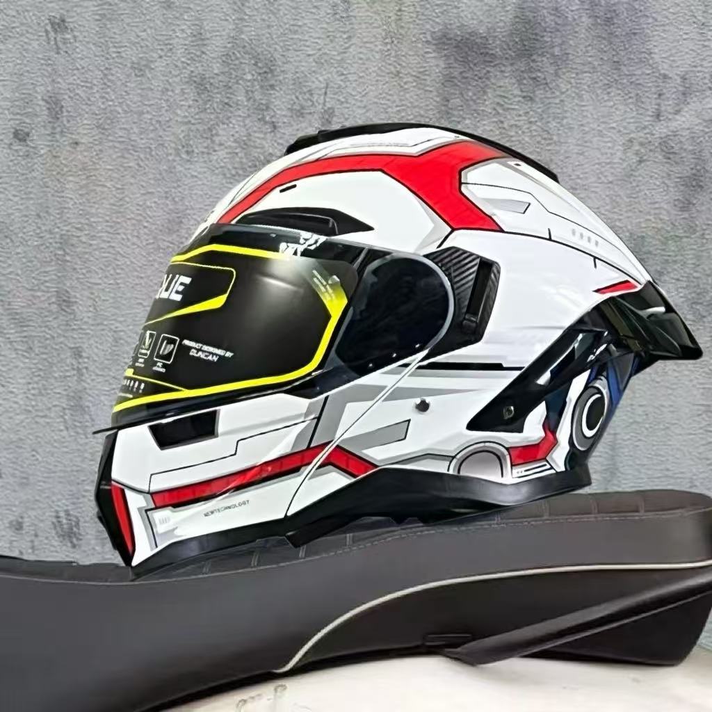 918.大头围70码摩托头盔宝马蓝头盔揭面盔蓝牙机车专业级机车装备