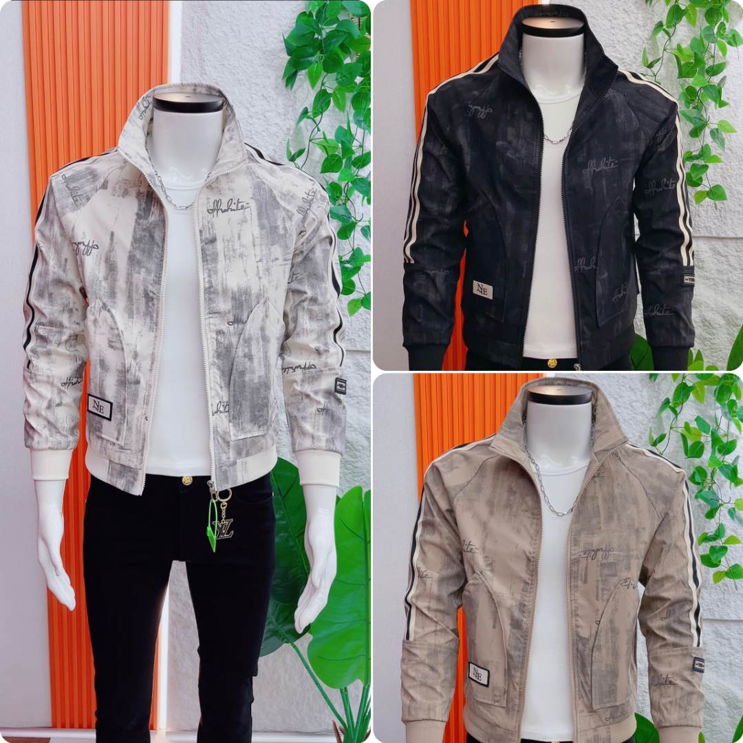 春秋爆款男士外套简约轻奢时尚潮牌立领休闲百搭帅气高级感男夹克