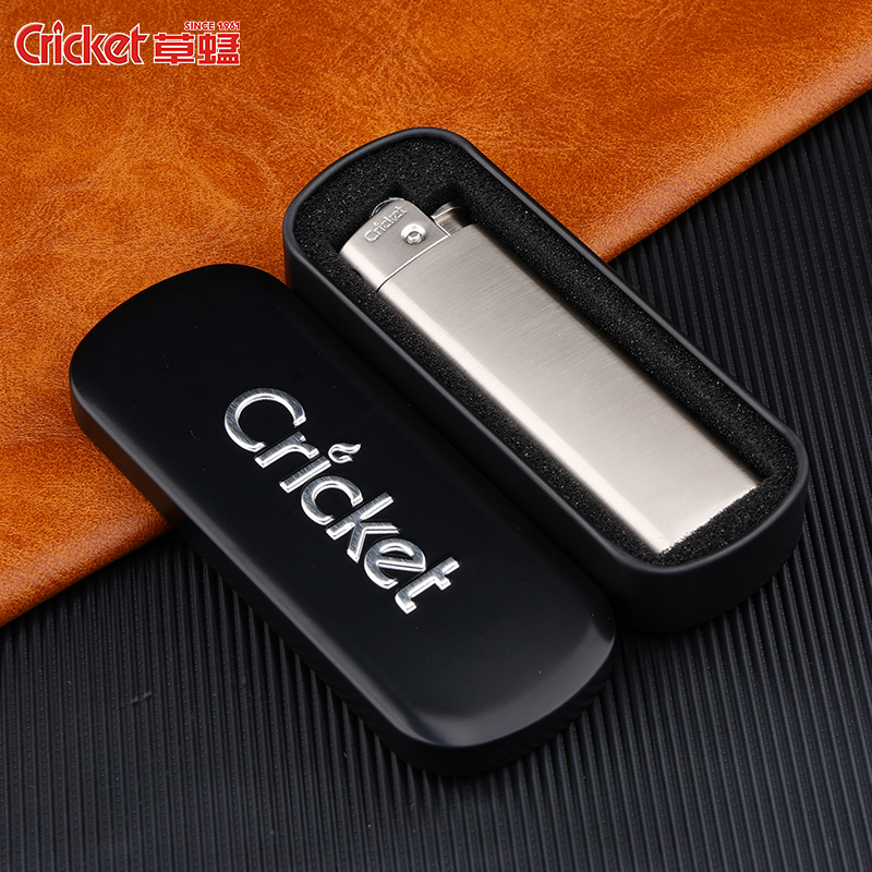 草蜢防风金属砂轮直冲可充气打火机礼盒适合送男女礼物