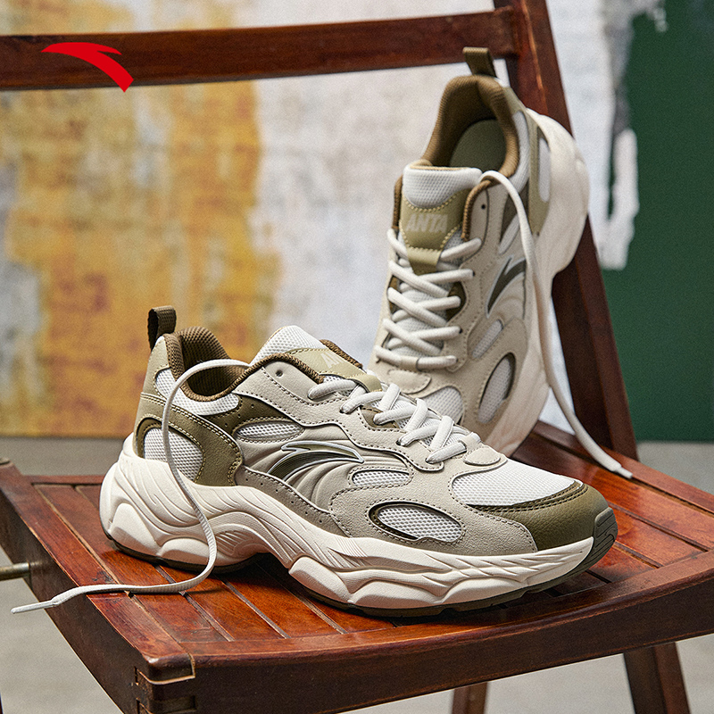 安踏小千禧休闲鞋情侣复古风老爹鞋低帮厚底夏季透气时尚百搭潮流