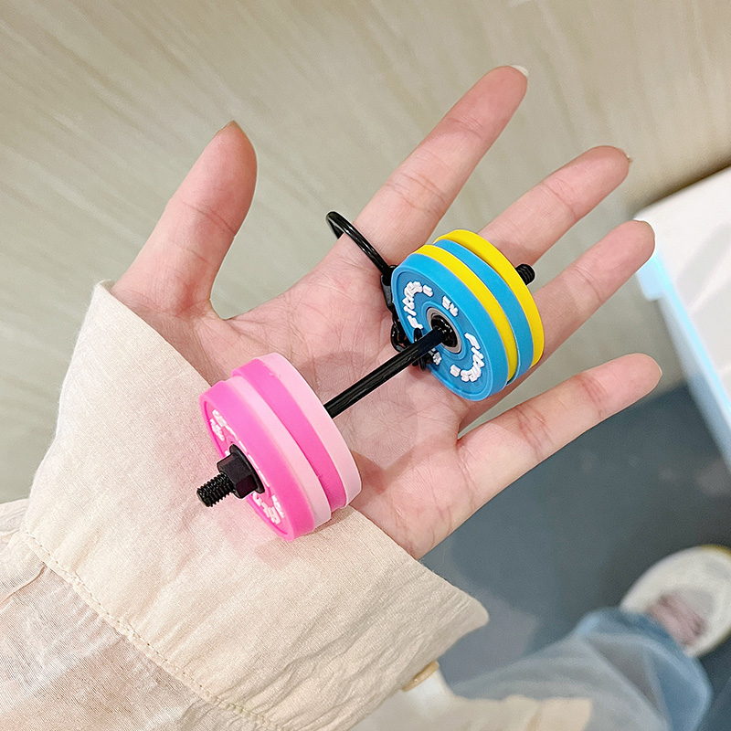 2.0版本新升级可拆卸杠铃diy健身包挂可拆卸可把玩多巴胺钥匙挂饰