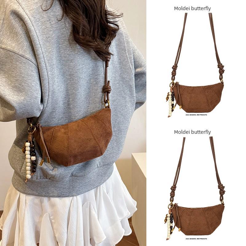 FAVMARTHA秋冬季高级感通勤小众手机斜挎小包包女新款潮豹纹棕色