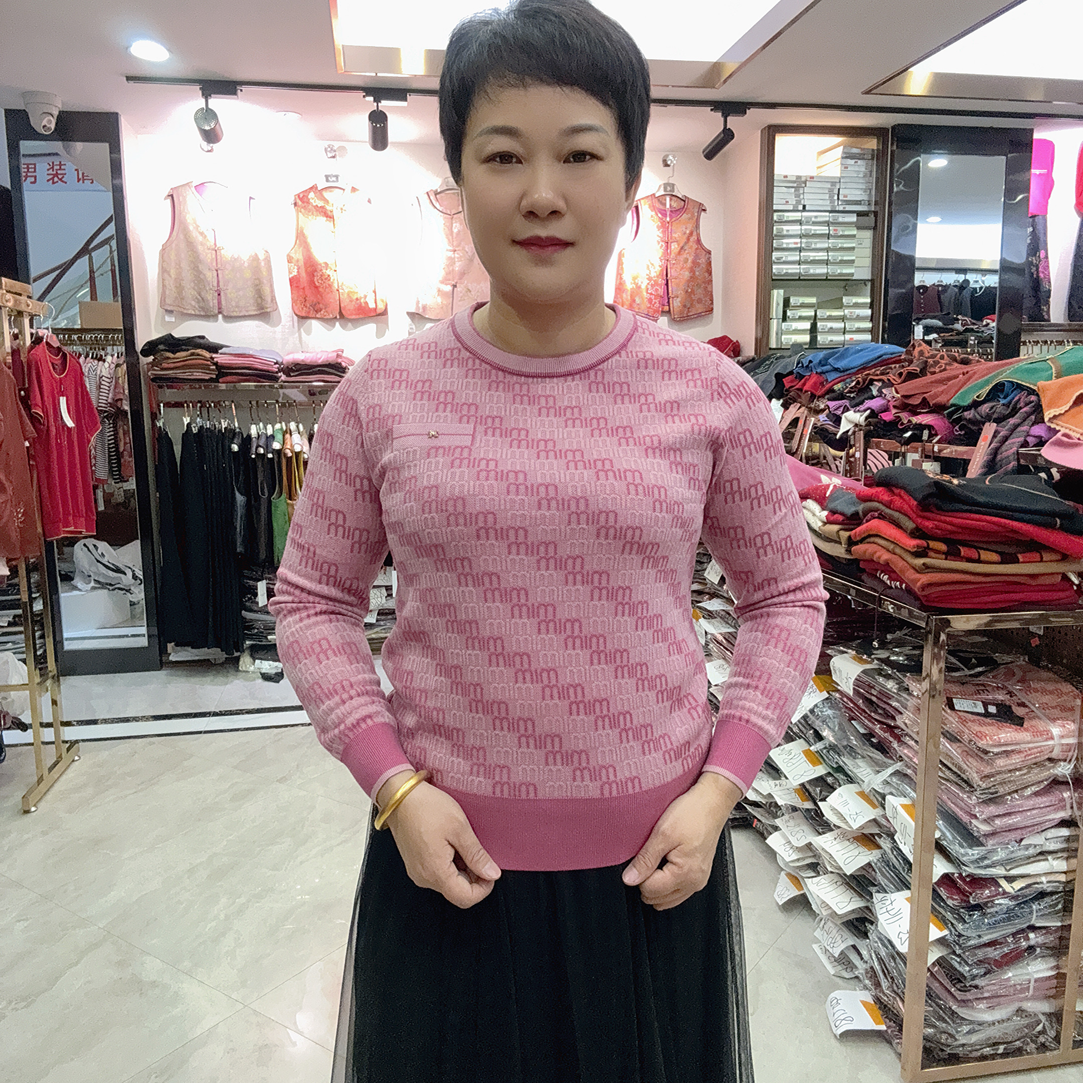 【燕珍时装】2025秋季新款25105时尚百搭气质长袖针织衫 君奴