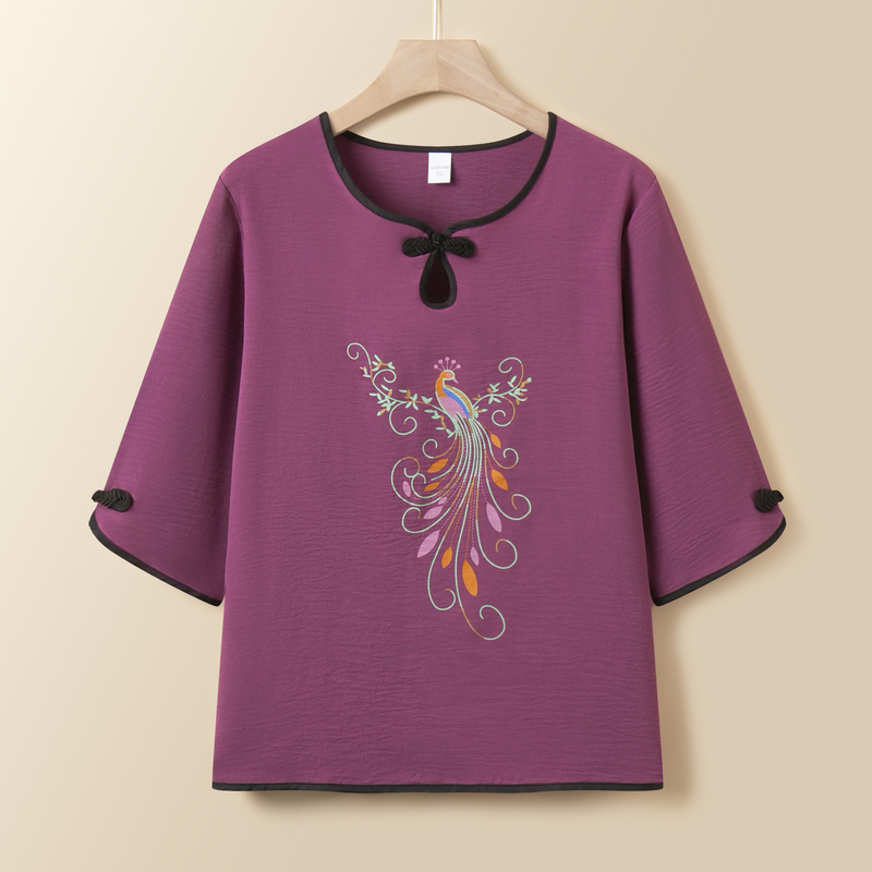 中老年人夏季女奶奶装夏装短袖T恤老太太老人60岁妈妈衣服薄新款