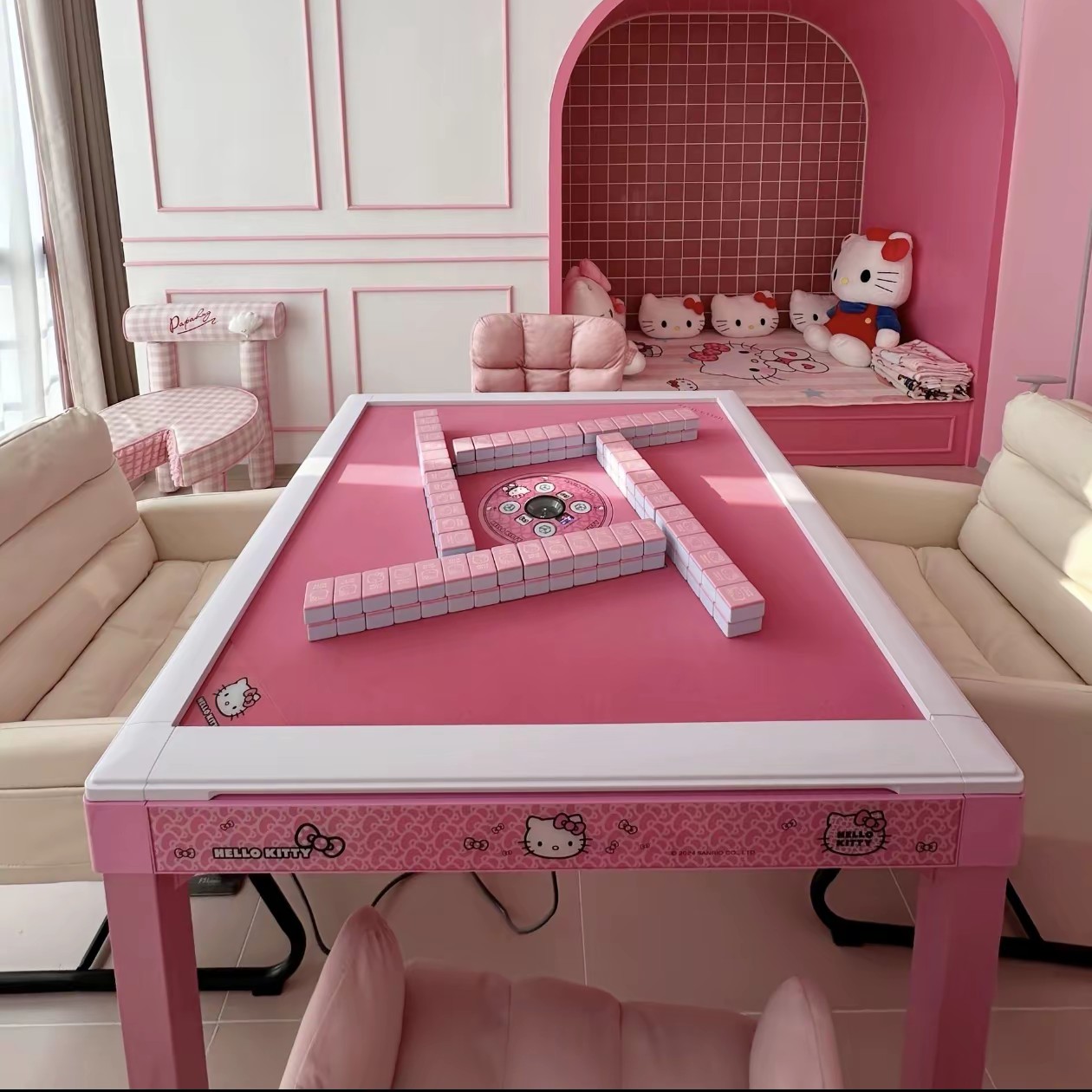 商用家用Hellokitty麻将机网红全自动可折叠最新款