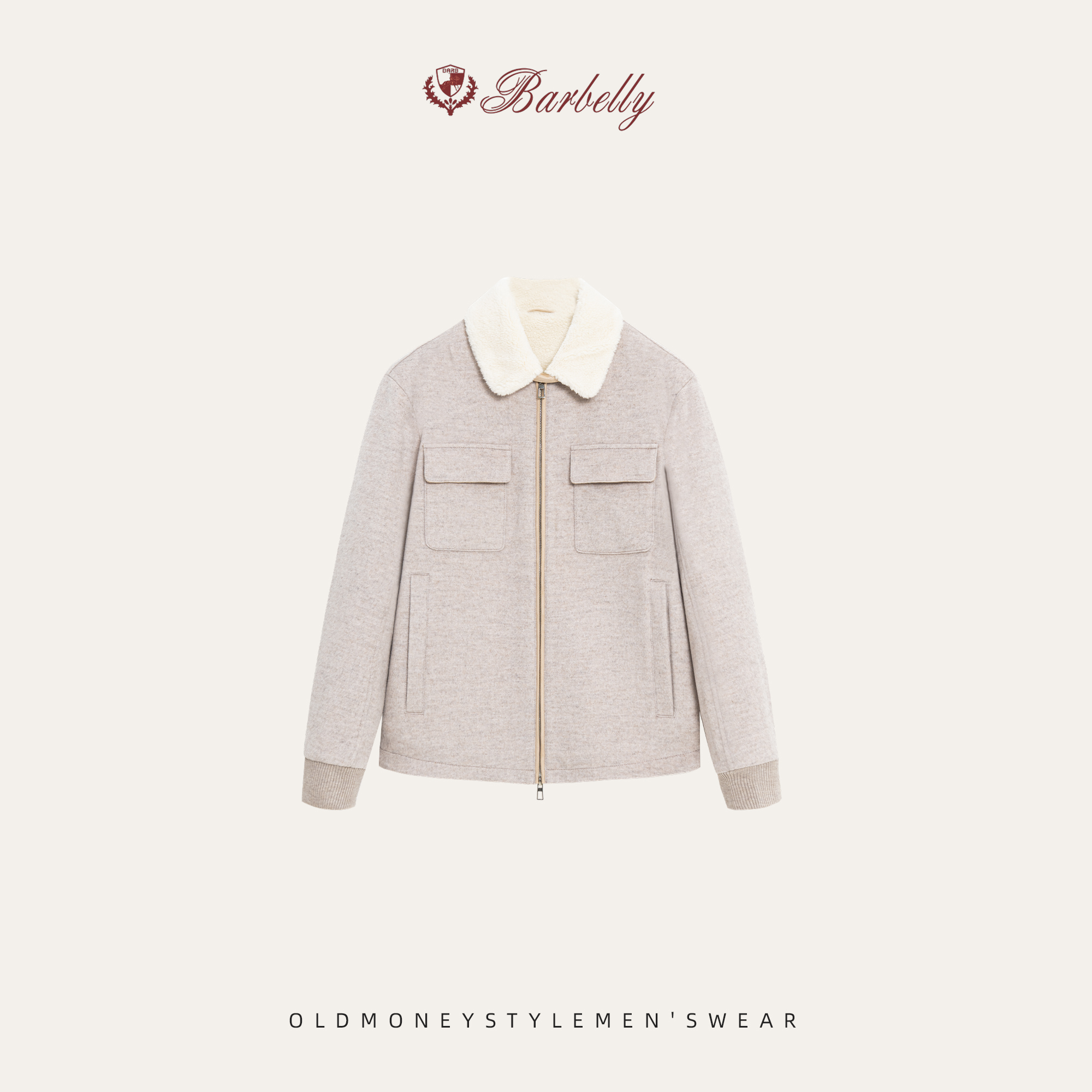 Barbelly娜先生 LP同款 进口羊羔毛领羊毛羊绒混纺外套SN80406