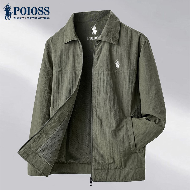高登保罗男士夹克衫外套2025新款春秋季潮流休闲百搭宽松翻领上衣