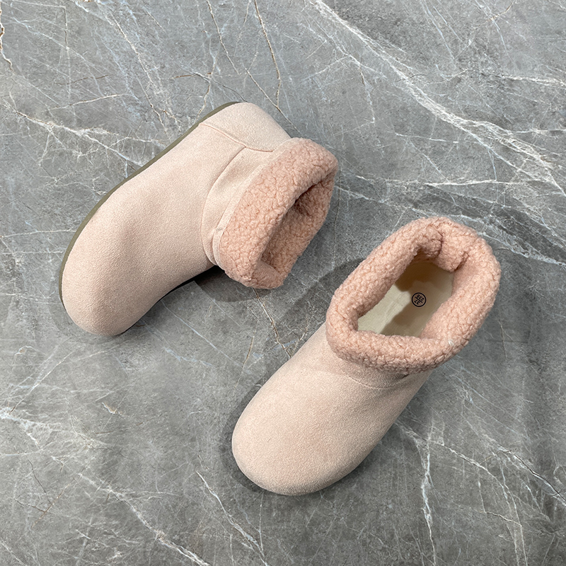 冬季爆款粉色丑萌保暖雪地靴女款2025爆款加绒加厚棉鞋休闲鞋棉靴