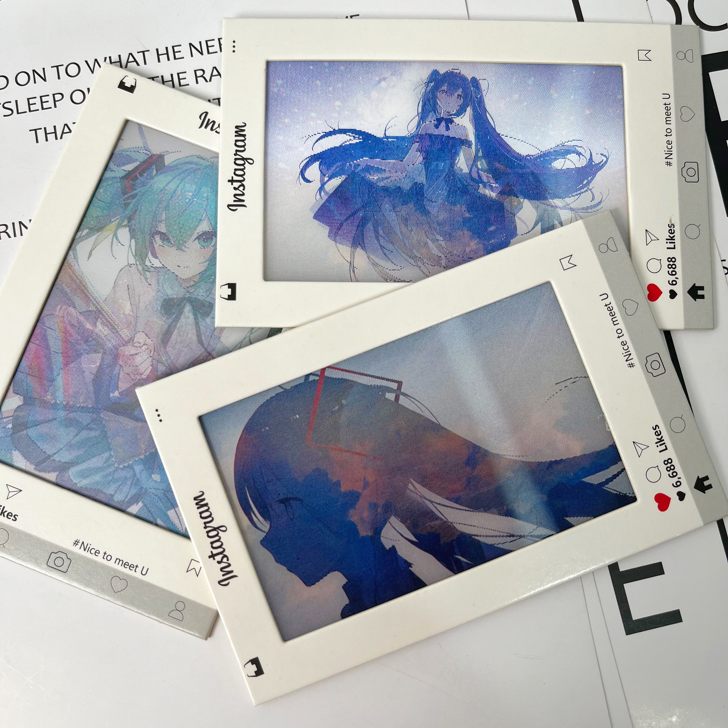 初音未来多变彩幻光栅卡不同miku变换送朋友生日礼物『画师：kieed』