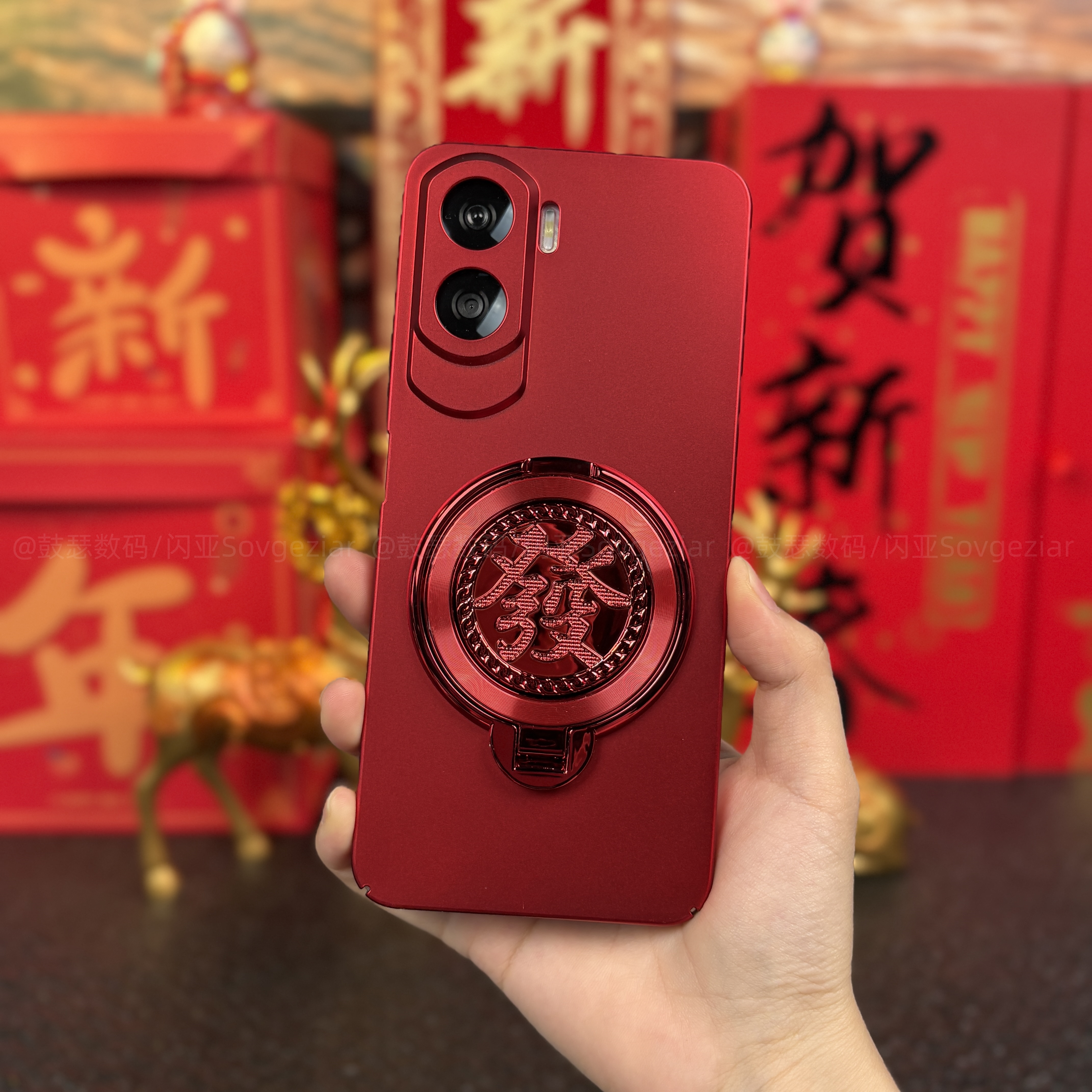 【发字支架+全包防摔】适用于荣耀X50i新年款手机壳解压陀螺