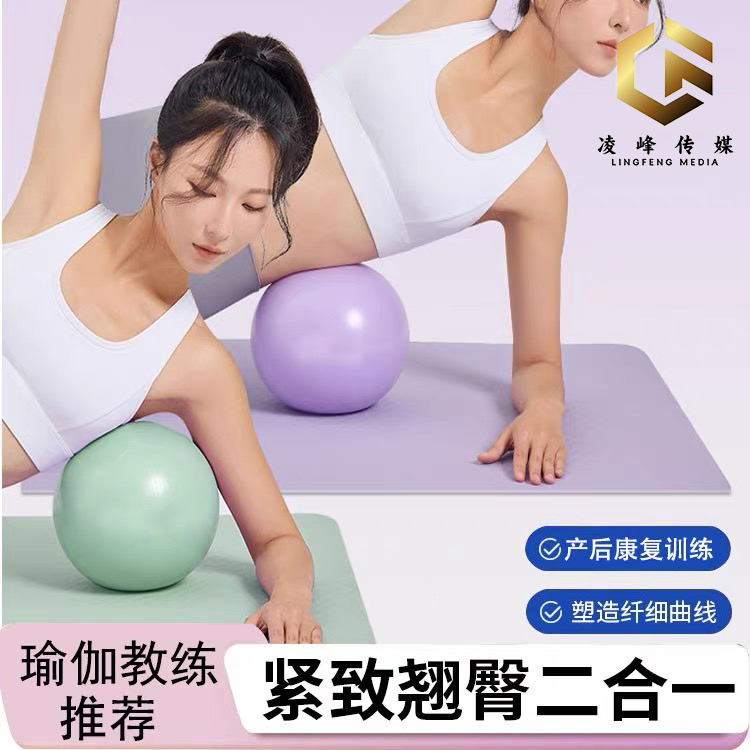 【凌峰传媒专属链接】普拉提小球加厚防爆瑜伽球女性瑜伽器材健身
