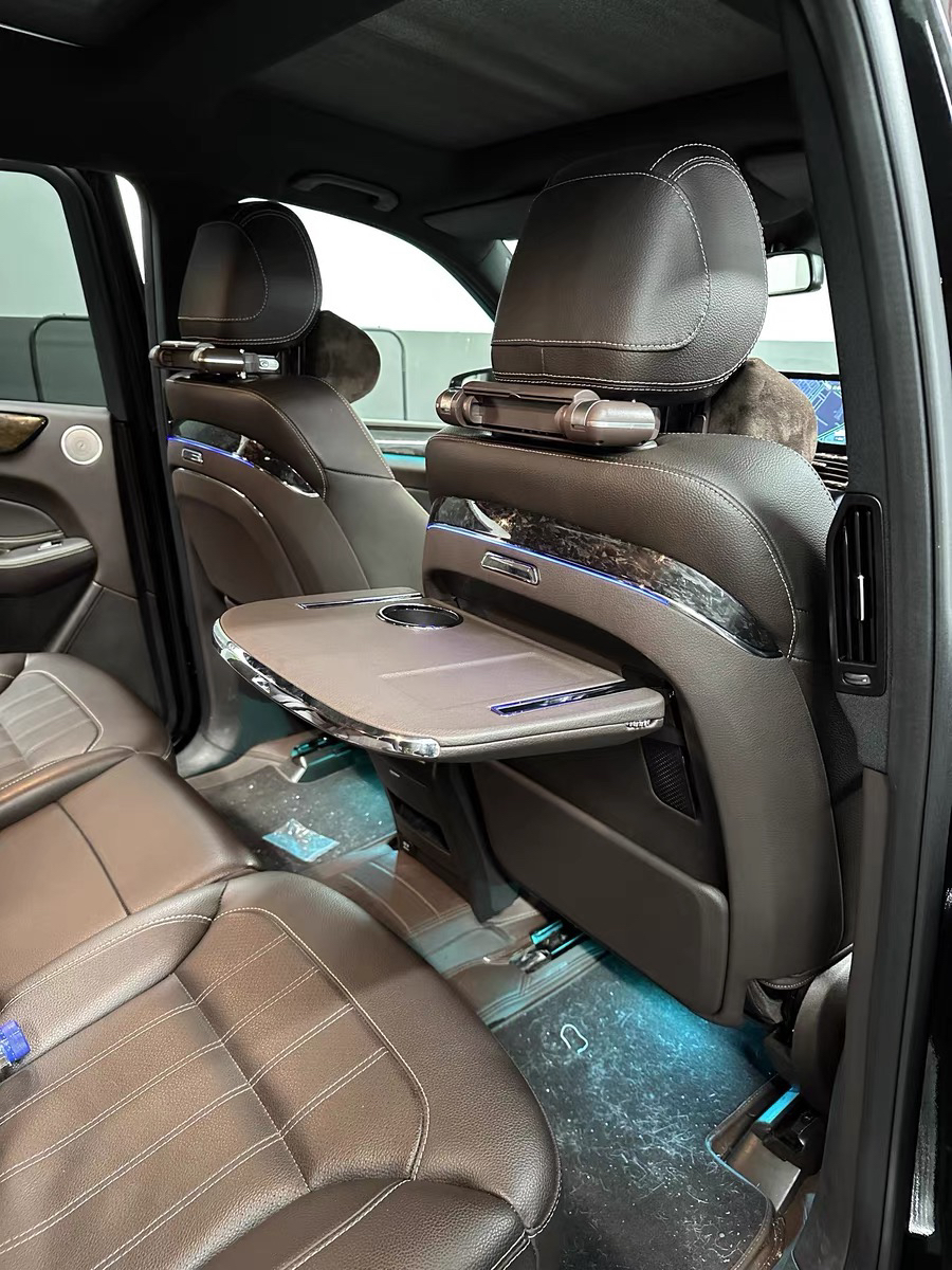 奔驰R级C级E级GL后排靠背桌板GLB/GLE/GLS折叠多功能小桌板改装