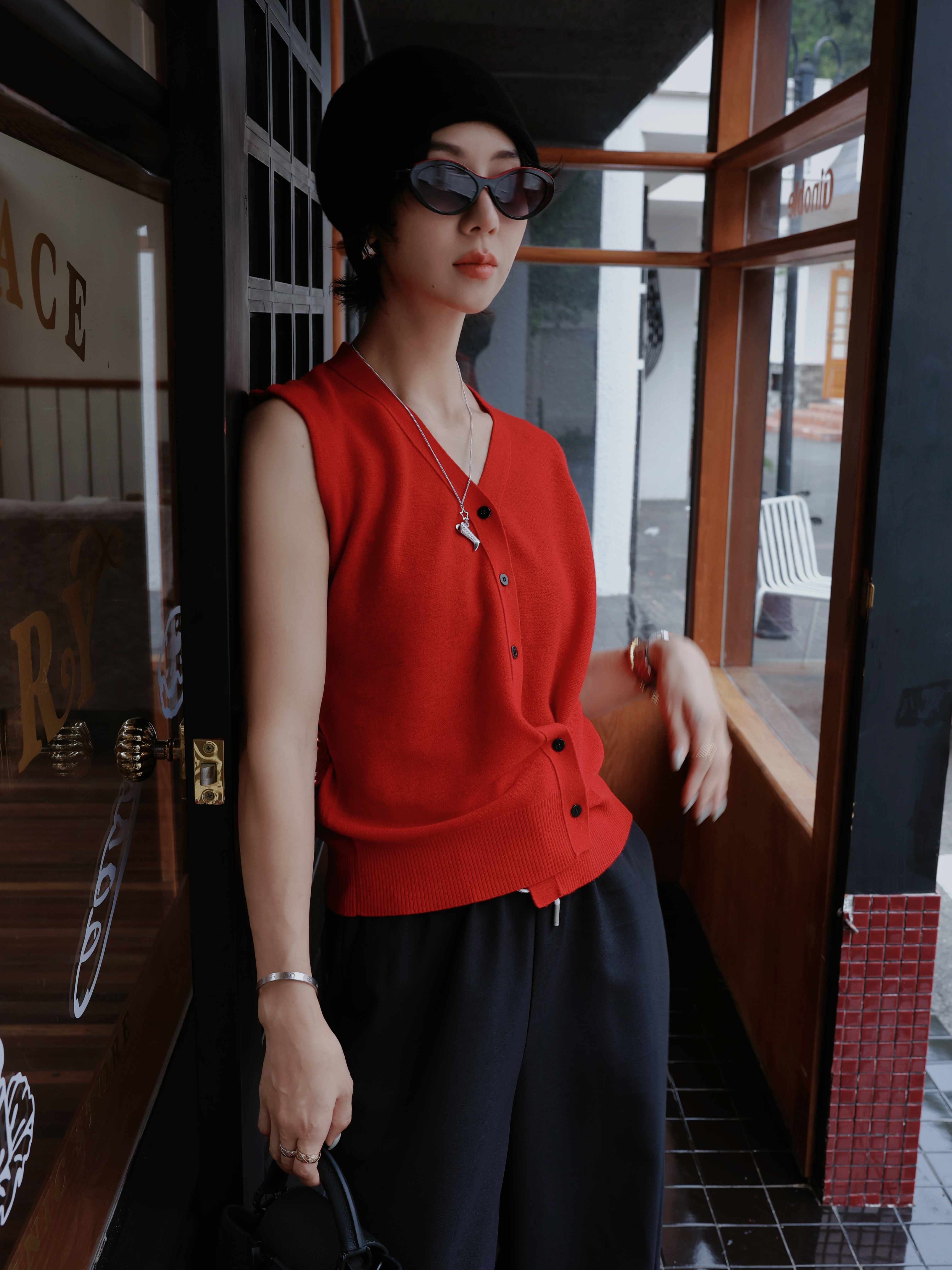 TT设计师【方寸间】日系高级感简约气质绵羊毛针织开衫TT190885