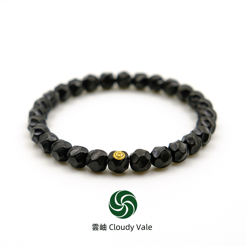 云岫cloudyvale金标乌木无相手串7.9mm*7.5mm-28颗