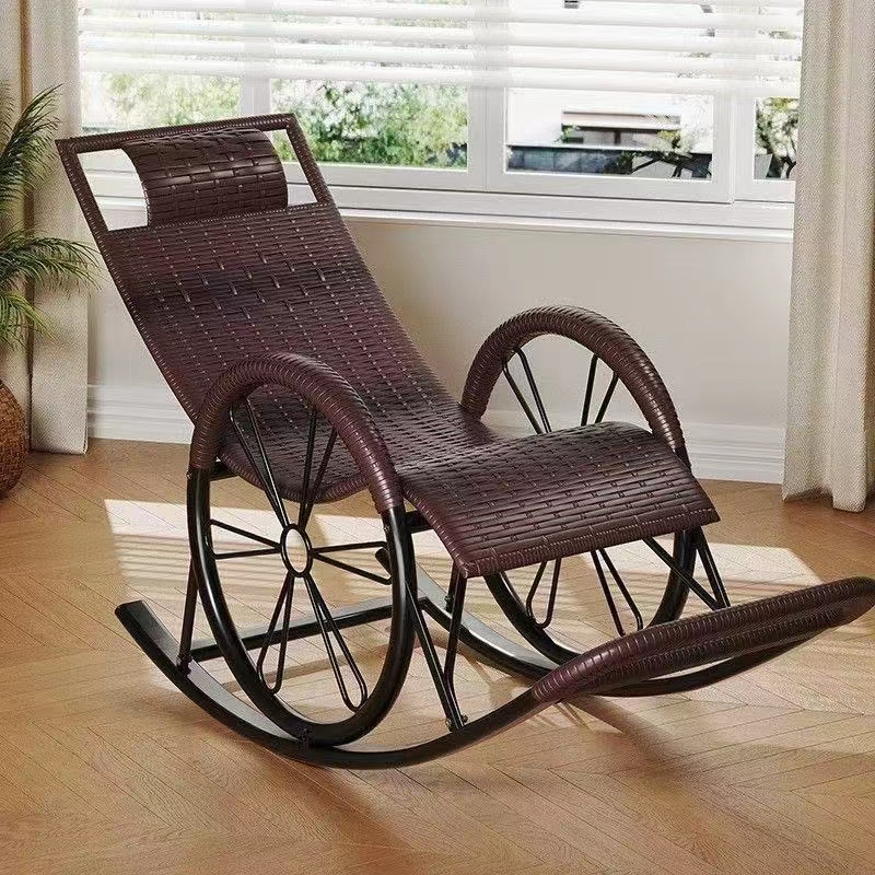 摇椅藤椅大人躺椅阳台休闲午休午睡逍遥椅老人专用藤椅懒人摇椅