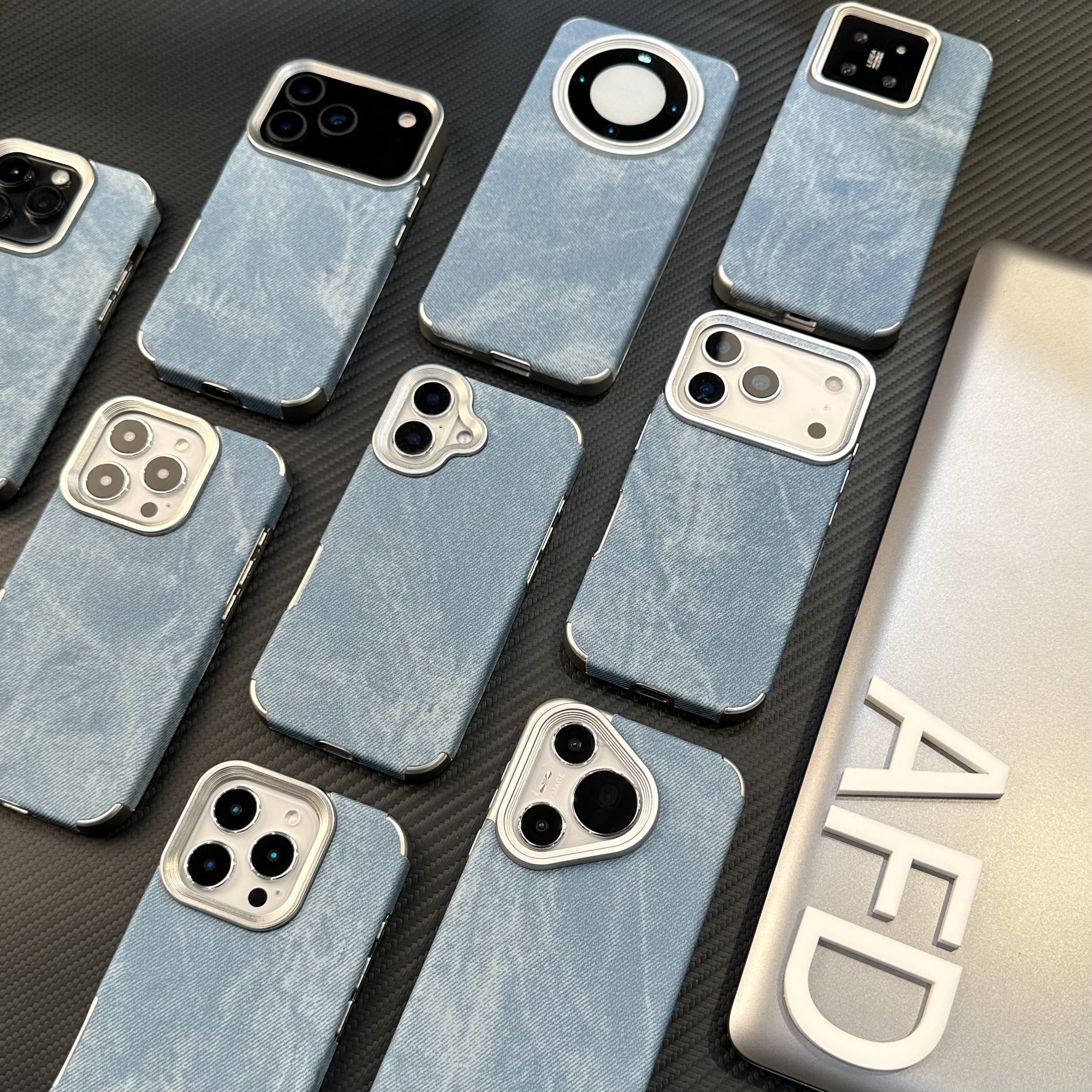 GGBond复古牛仔纹适用苹果17/16男iPhone14手机壳华为vivoppo小米