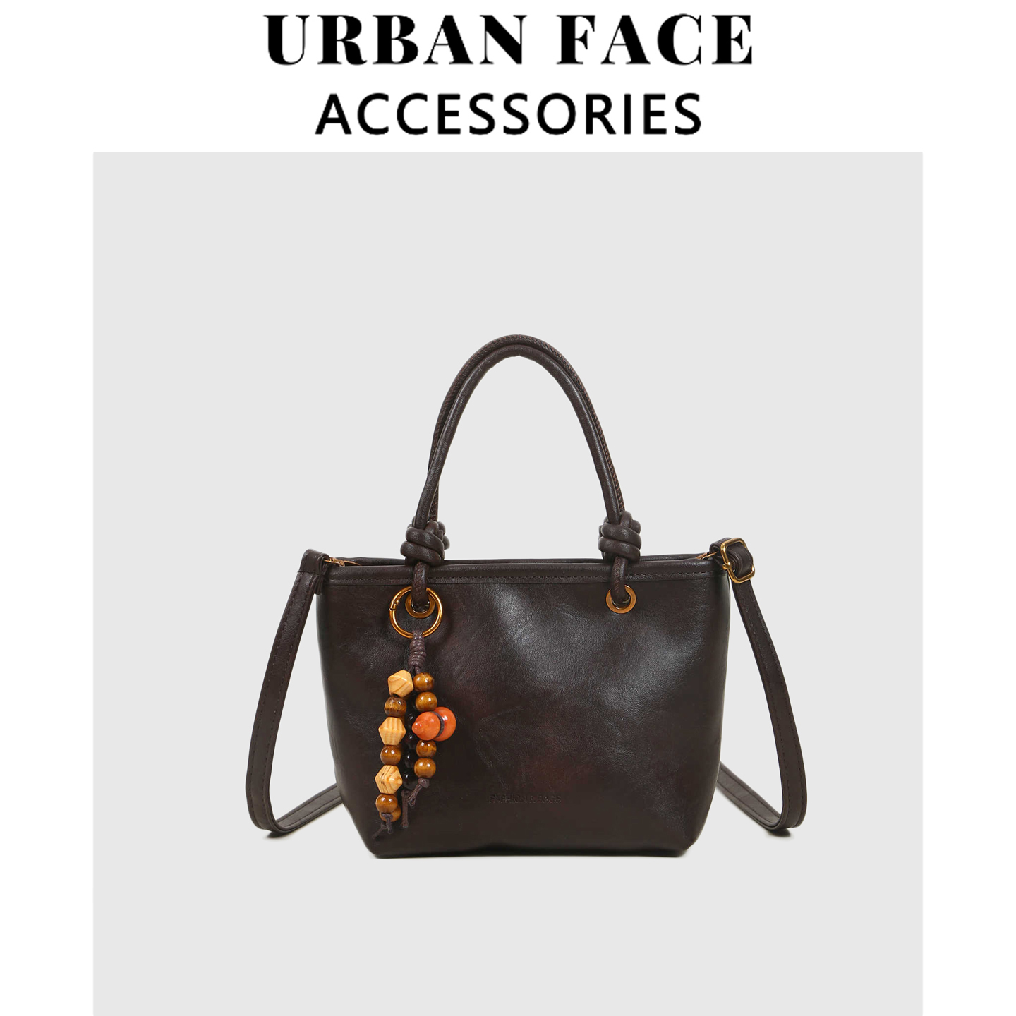 【赵露思同款】URBAN FACE秋冬复古手拎水桶包包女百搭通勤斜挎包潮