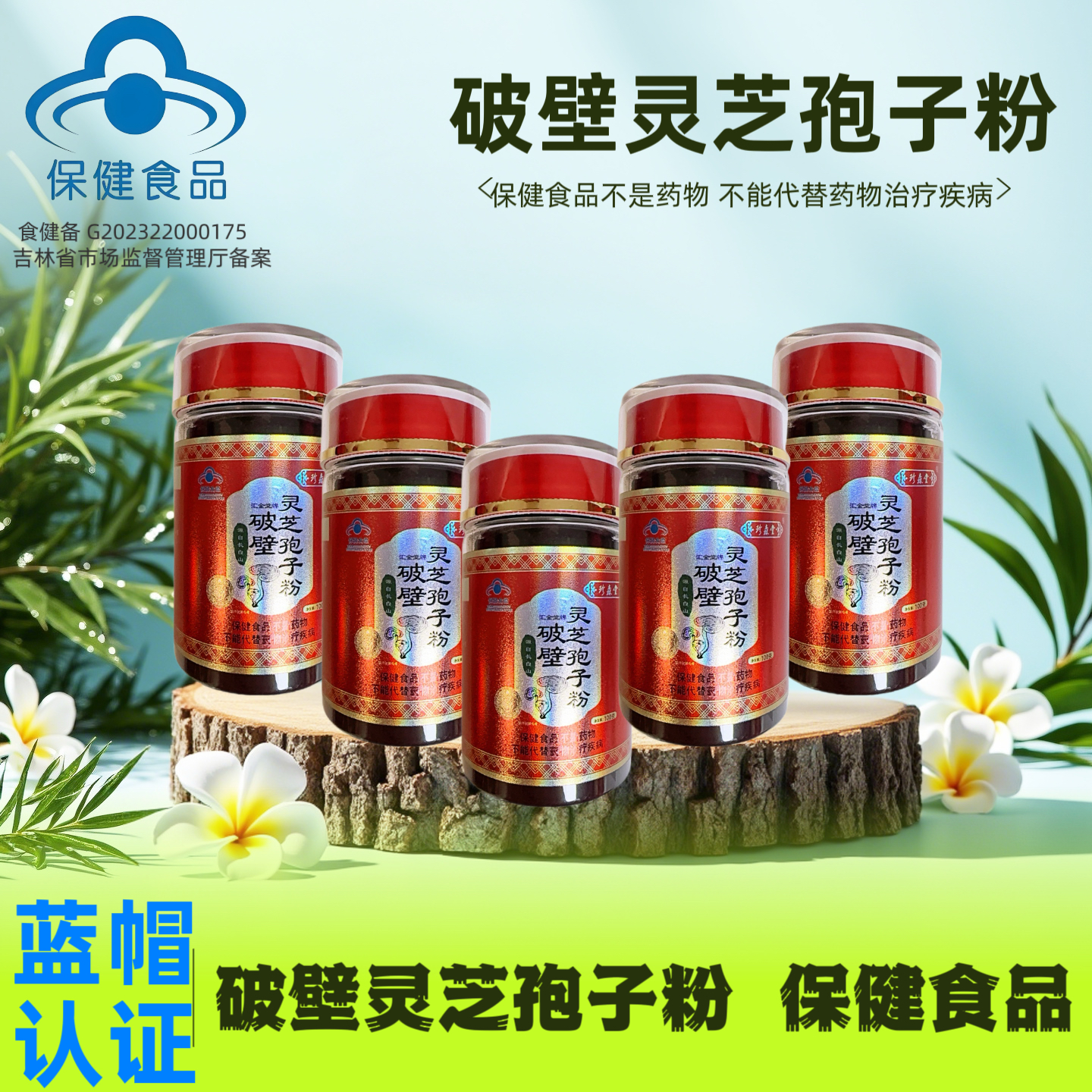 破壁灵芝孢子粉 蓝帽认证 东北特产