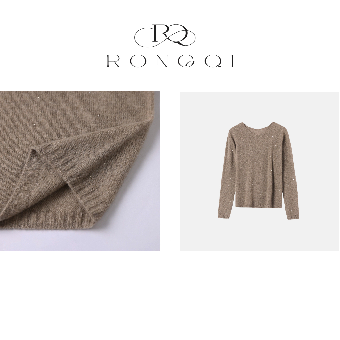 “满目繁星”【绒起】山羊绒慵懒松弛无缝一体针织衫WF038