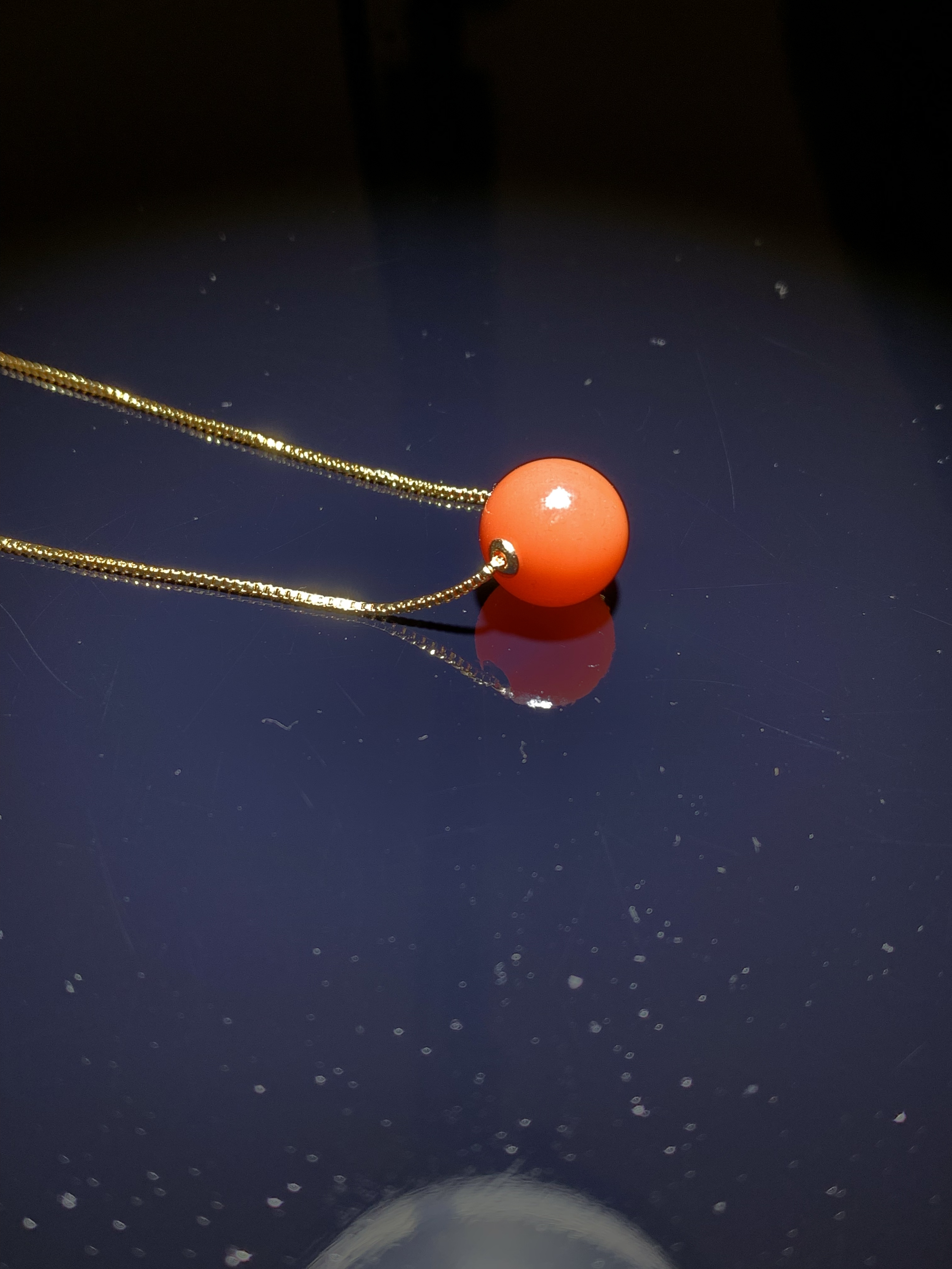 南红保山 冰红锁骨珠直径12 镶嵌相思豆锁骨链简约百搭气质时尚