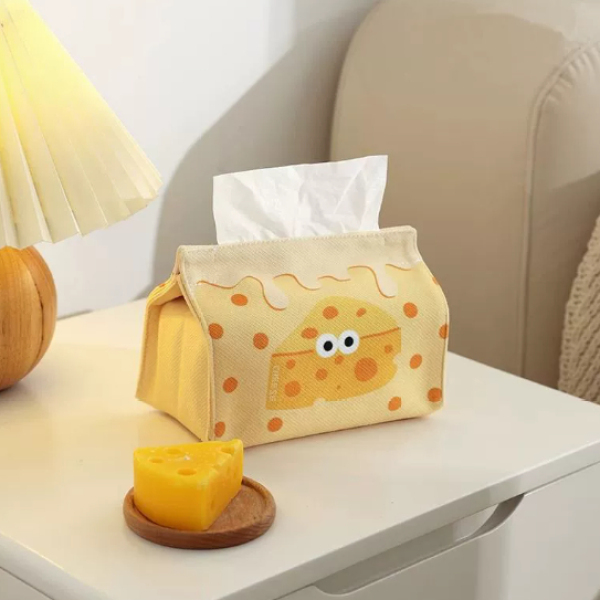 创意卡通纸巾盒可爱卡通抽纸盒客厅餐厅简约桌面布艺纸巾袋