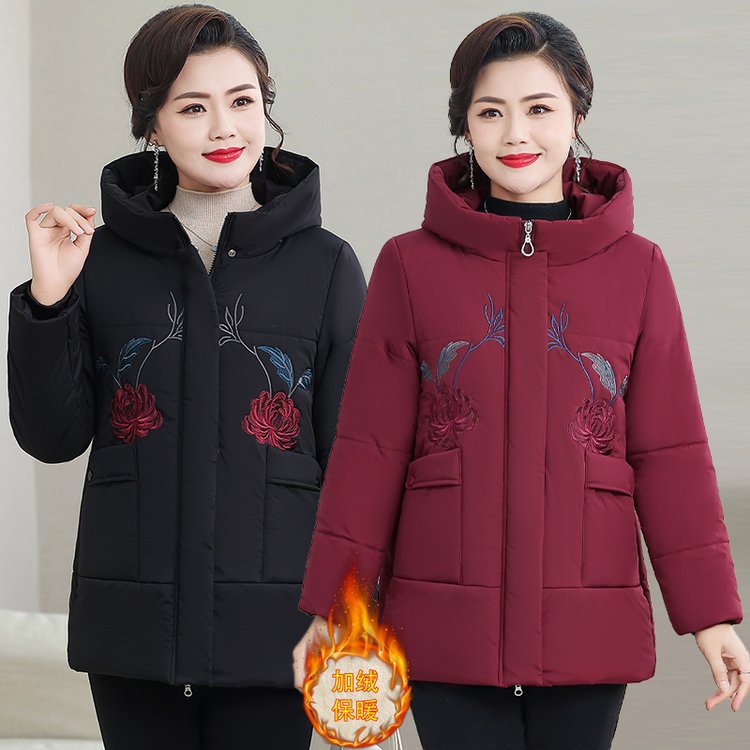 中老年棉袄女冬季妈妈棉服2025新款秋冬装外套洋气加绒加厚小棉袄
