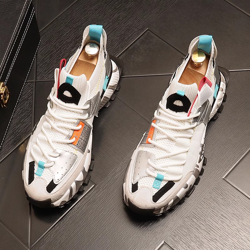 Maishe轻奢网布鞋新款2025夏季透气男鞋潮流百搭飞织时尚休闲鞋子