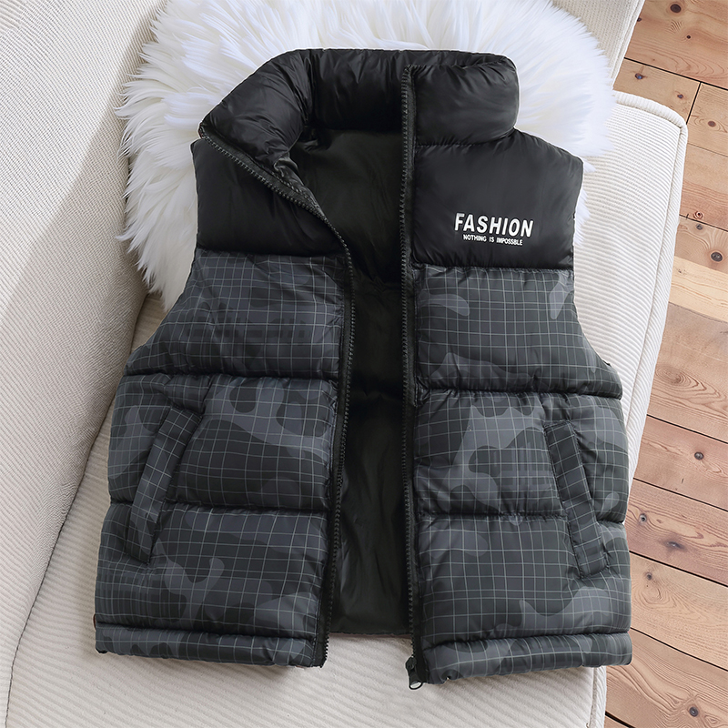 新款儿童棉马甲秋冬季男女童加厚保暖外穿背心中大童立领洋气外套