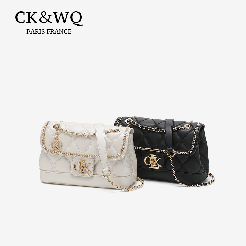 CK&WQ包包女款爆款2025新款 轻奢百搭菱格单肩斜挎腋下手提女包包